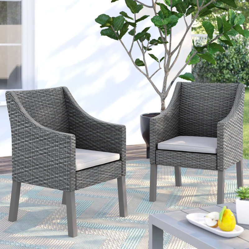 Chaise de patio Amarveer, Gris