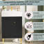 Meuble-lavabo 21,6 po, armoire combinée, meuble de rangement pour salle de bain, lavabo simple en céramique, rangement sur le côté droit-1059188070