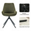 Kitchen chair , upholstered dining chair, green, dining chair without armrests, living room chair, swiveling, modern ergonomic leisure chair-1164105351