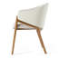 Coffey Solid Back Arm Chair in Walnut/Cream