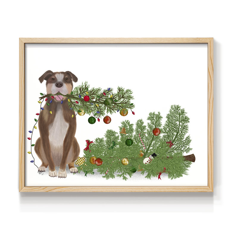 «Christmas Des Broken Tree» - reproduction encadrée - réarmable, Naturel, H 16 po x l 20 po