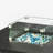 Transparent Square Glass For Fire Table, 14.4In X 14.4In, 2.5Lb Table Windshield Obstacle, 14.14In 5.5In,