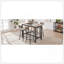 Ensemble de table de bar avec 4 tabourets de bar en polyuréthane avec dossier, l 47,24 po x l 23,62 po x H 35,43 po-1216704822-1216704821-1223983159