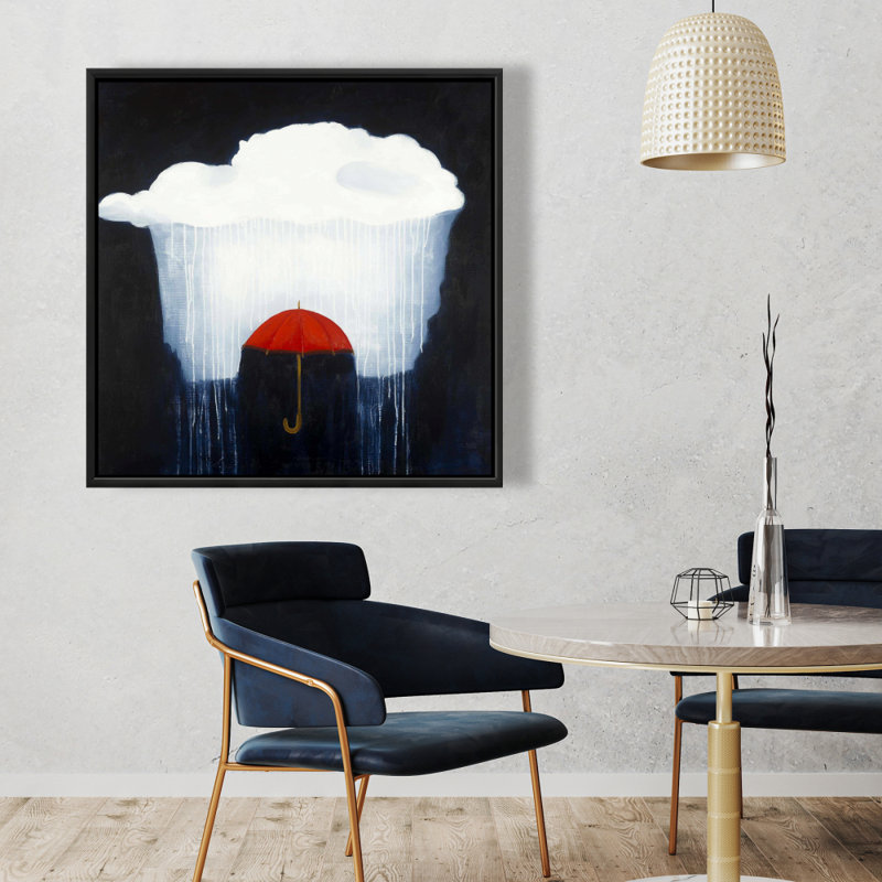 " Umbrella Under Heavy Rain "