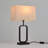 2 Piece, 21'' Black Table Lamp Set with Square Linen Shade