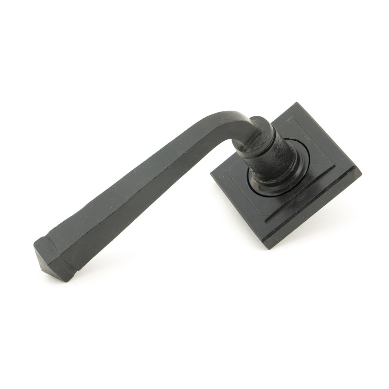 Avon Round Lever on Rose Set (Square), External Beeswax
