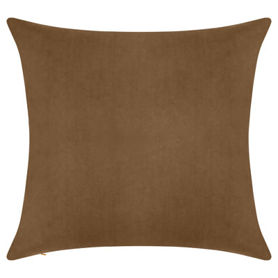 Housse de coussin en velours Delara 20 x 20, paquet de 1 - Housse de coussin décoratif avec fermeture à glissière cachée pour canapé, canapé et chambre à coucher