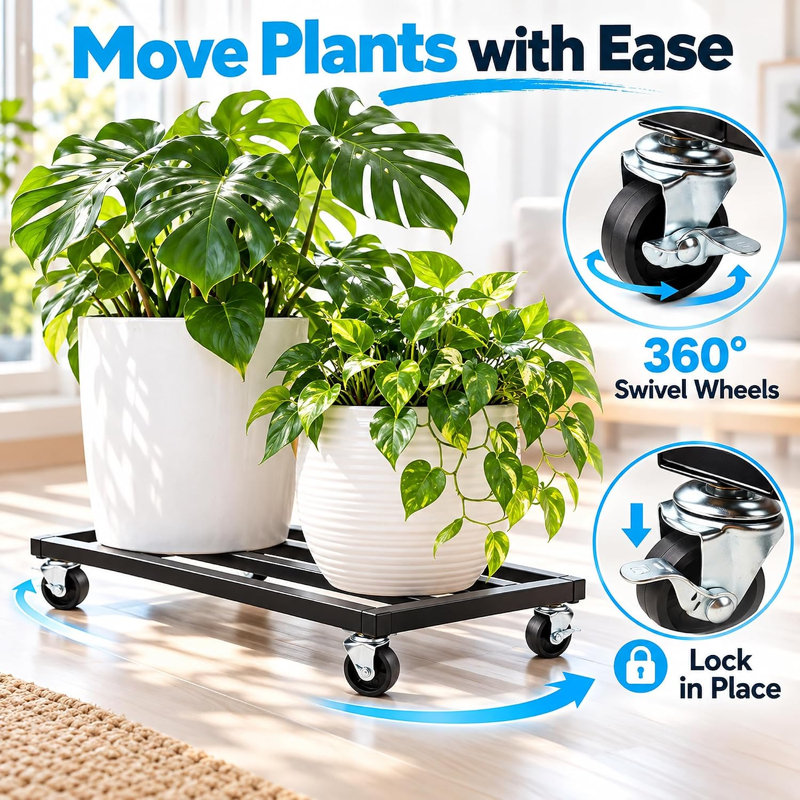 Iron Plant Stand 1 Tier Set of 2