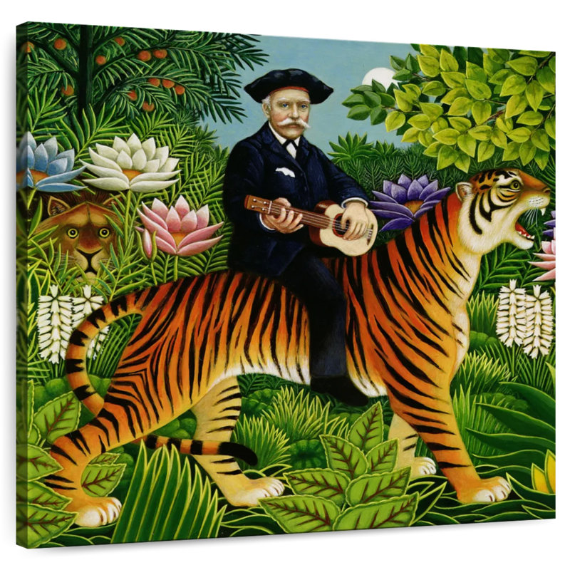 Le rêve d'Abarca Henri Rousseau, H 10 po x l 10 po