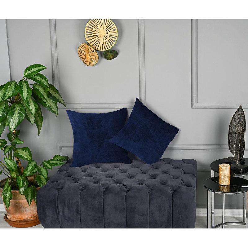 Matte Velvet Cushion Cover - 1 Pc, 46cm x 46cm, Admiral Berry