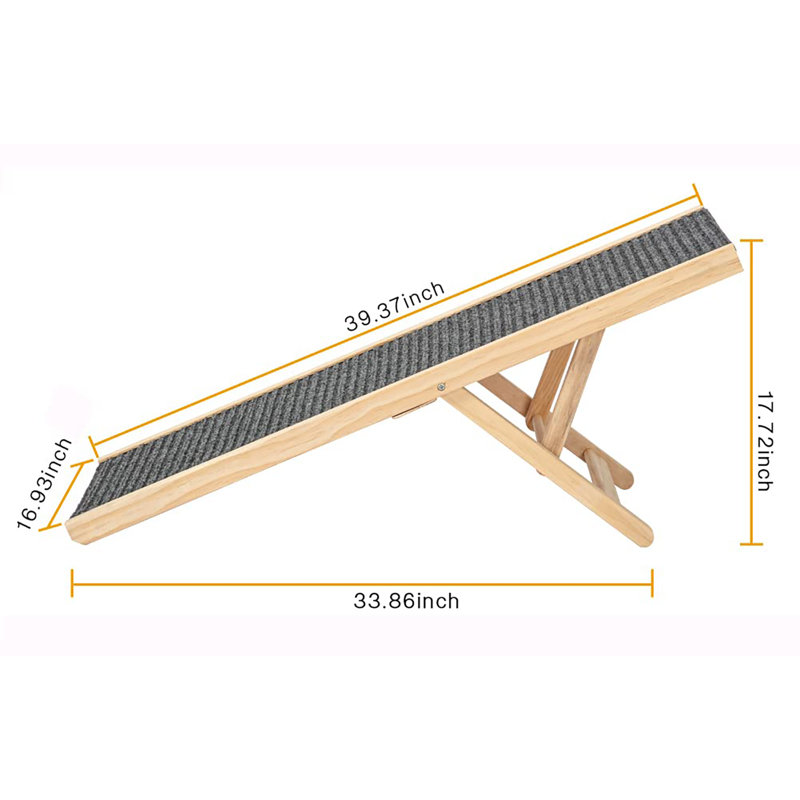 Échelle d'escalade pliante portative en bois pour animaux de compagnie