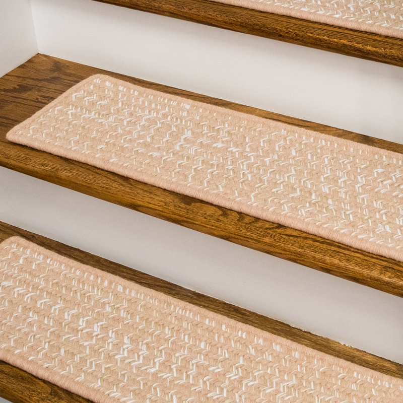Tapis d'escalier en laine Abdrew Monterey, Beige