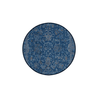 Machine Washable Blue Area Rug