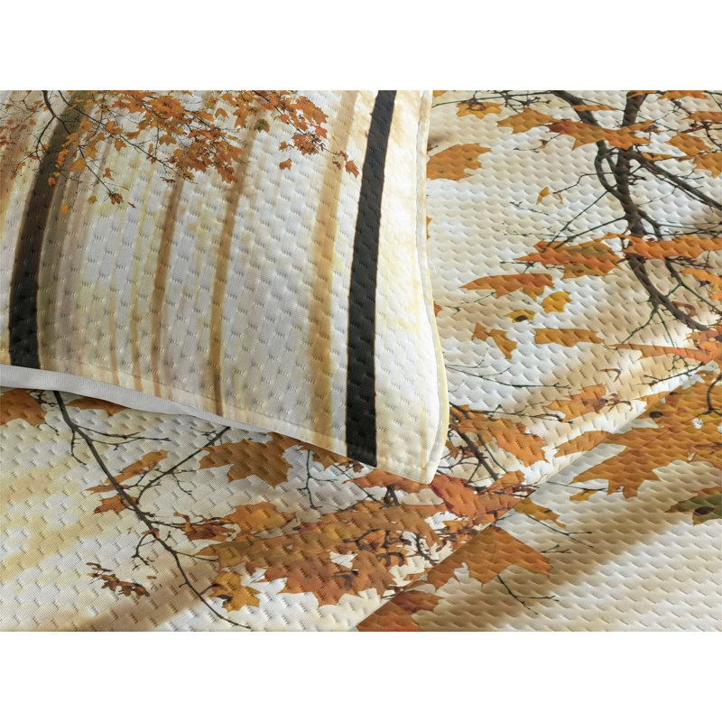 Rustic Polyester Coverlet, Twin Bedspread + 1 Sham