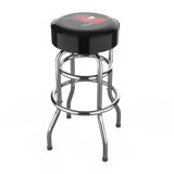 Commercial Grade Chrome Swivel Bar Stool with Vibrant Team Colors  