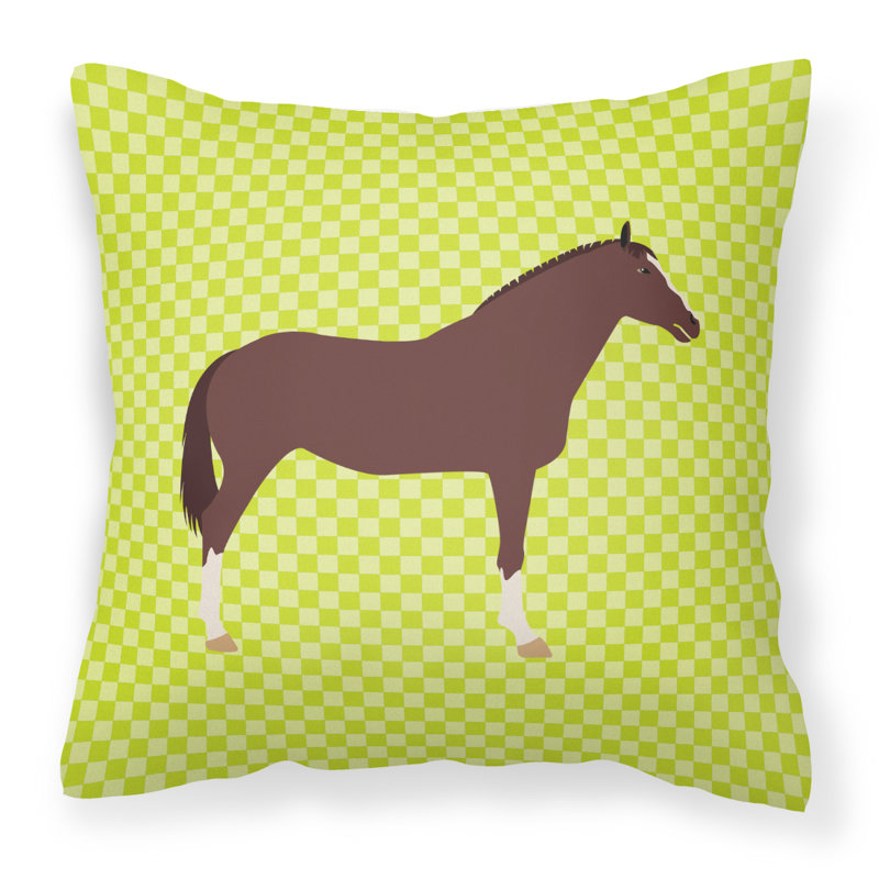 Coussin extérieur à contrôle de cheval english thoroughb, 18 po x 18 po, Vert