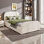 Lit simple / grand / simple tapissier de luxe avec tête de lit haute et rembourrage doux-1106829964