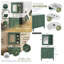 Buffet moderne en bois avec tablettes réglables-1424209179