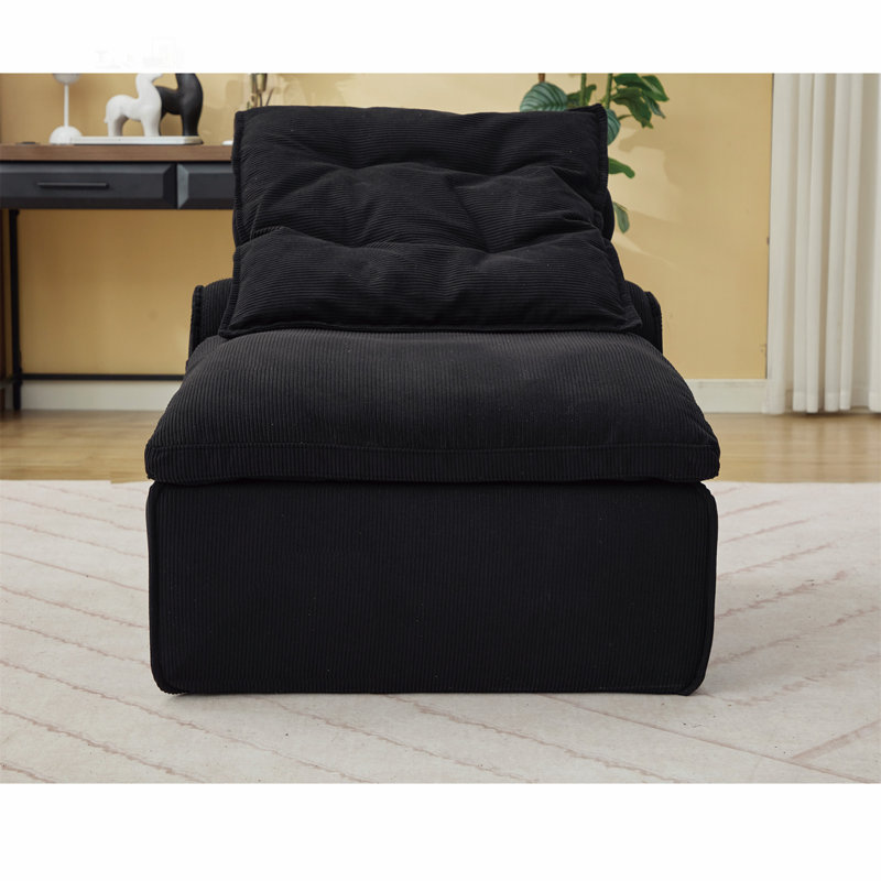 Canapé modulaire polyvalent avec options de bricolage et caractéristiques de confort pour tout espace de vie, Noir