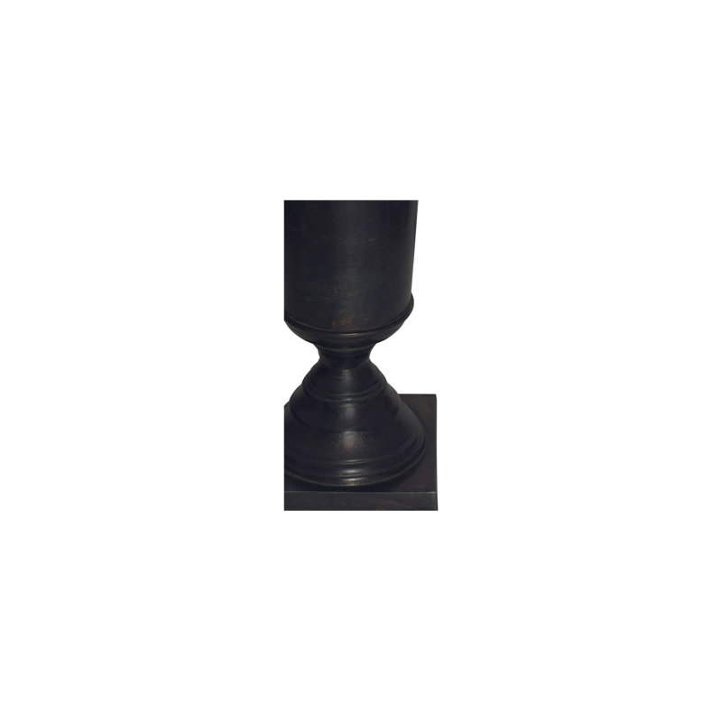 Vase en aluminium coulé noir Cassia
