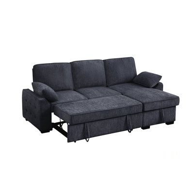Mackenzie Reversible Sleeper Sectional With Storage, Drop-Down Table, And Charging Ports For Modern Living