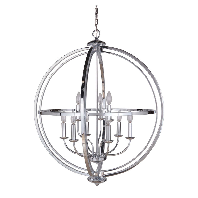 Lustre de globe de style bougie 9 lumières Gluck