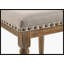 Tabouret à hauteur de comptoir en tissu beige Farsiris
