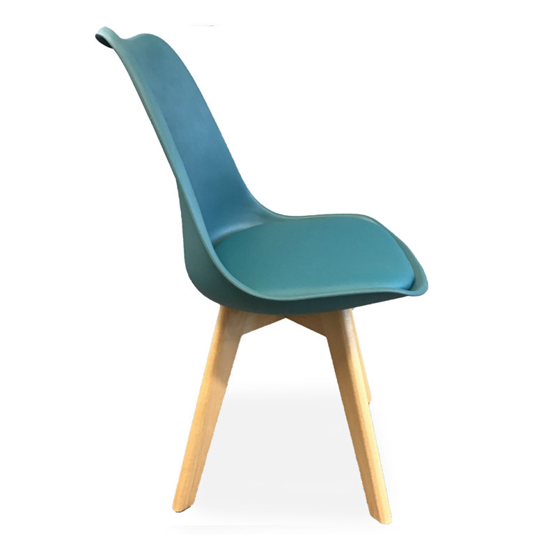 4 Ayden Upholstered Dining Chair with Cushion Seat Padding, Ocean
