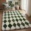 Tapis à poils longs Modern Green / White-1966073828-1965875306