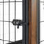 Type de meuble Porte de cage pour chien en fer avec armoire, deux portes, brun rustique