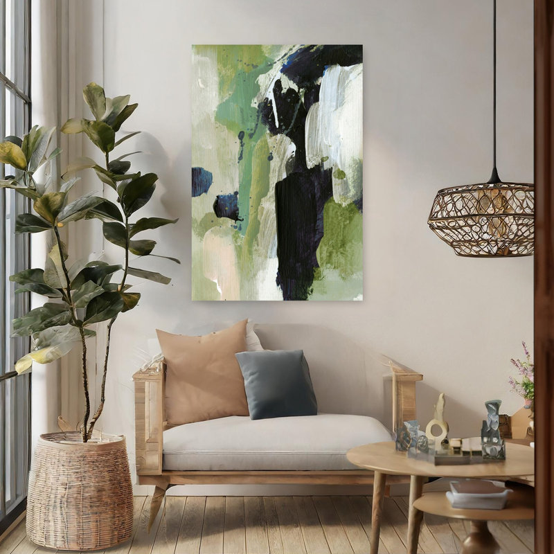 Art contemporain contemporain abstrait, H 48 po x l 32 po