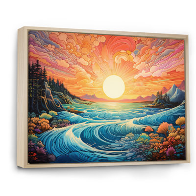 «Kawaii Sunset Landscape In Japon II», reproduction sur toile