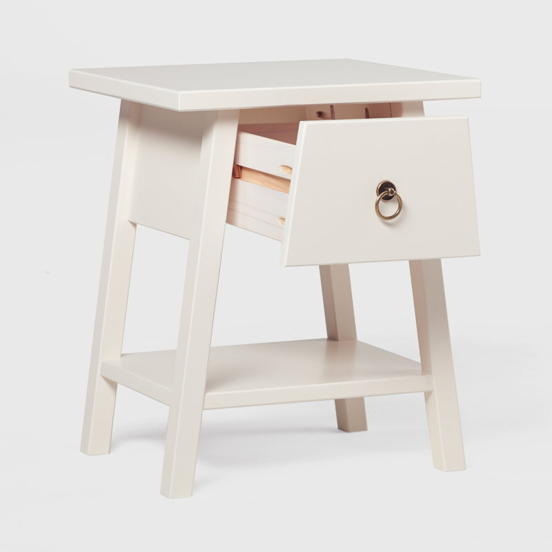 Krystynn 35cm W Bedside Table, White