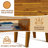 Acacia Serena Solid Wood Nightstand, Mid Century Modern Side Table Bedroom with Storage-594376295