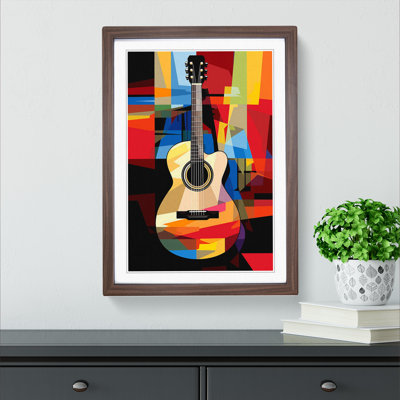 Acoustic Guitar Pop Framed Print