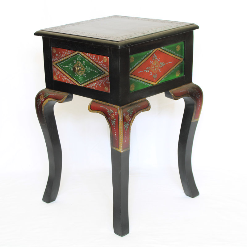 Andriel Solid Wood Trestle End Table