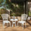 Mobilier de patio en aluminium coulé 3 pièces Aarti avec assise confortable et assemblage facile pour une utilisation à l'extérieur