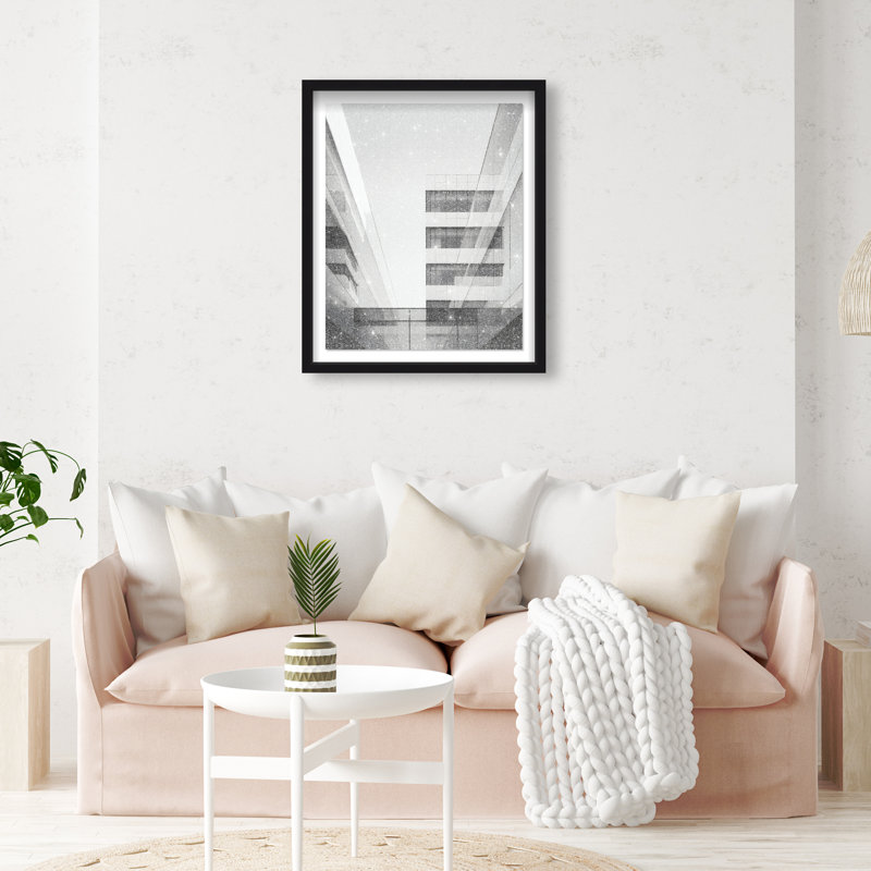 Glass Labyrinth I Shadowbox Abstract Print by Oliver Gal, Black Frame, 16 x 20, 21.5"H x 25.5"W, Black Shadowbox