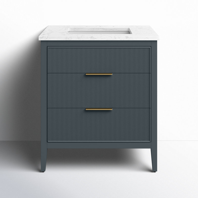 Emma 30" W Single Vanity, Vintage Blue
