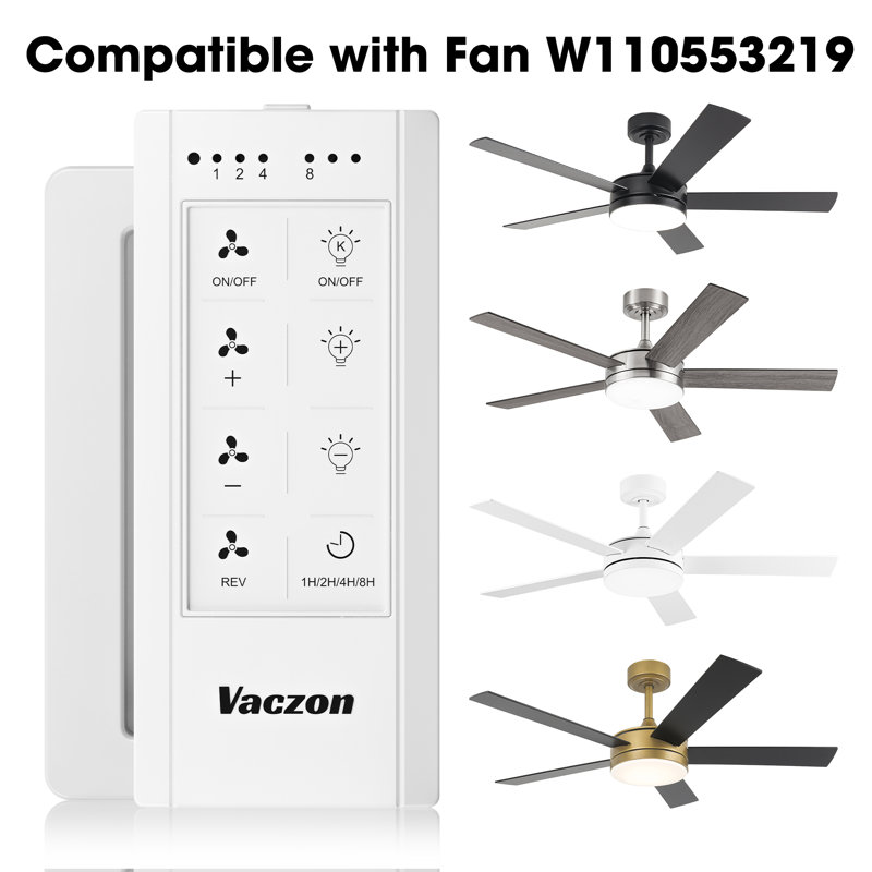 Vaczon Ceiling Fan Remote, White-5