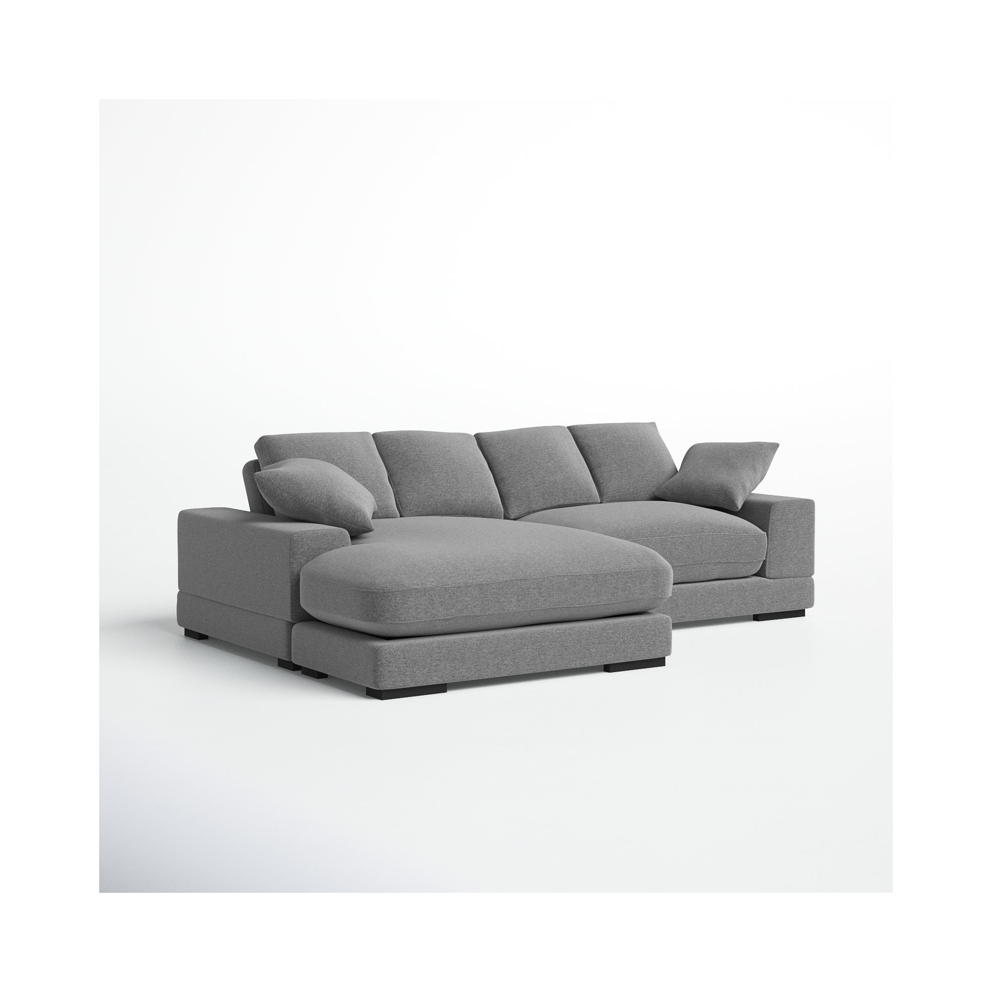 Lonsdale Chaise Sectional, Dark Gray