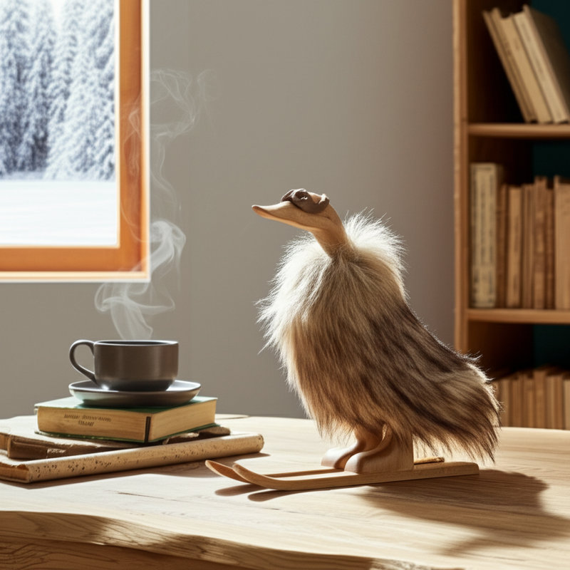 Figurine décorative en bois et bambou Kemora
