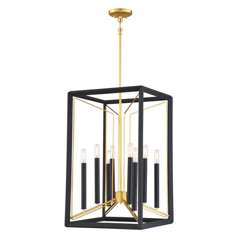 Lustre carré à 8 lumières Sable