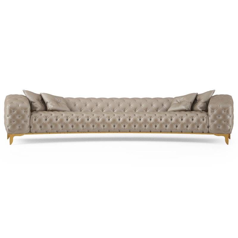 Canapé à accoudoirs arrondis 156,3 po, H 29,5 po x l 178 po x P 61 po