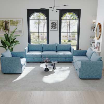 Canapé modulaire modulaire, siège convertible avec rangement, ensembles comprenant un canapé à trois places et des canapés, causeuse et fauteuil simple (1 + 2 + 3 sièges) pour le salon