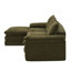 104" Wide Modular Sectional Sofa With Reversible Ottoman, Deep Seat Cloud Couch In Breathable Chenille