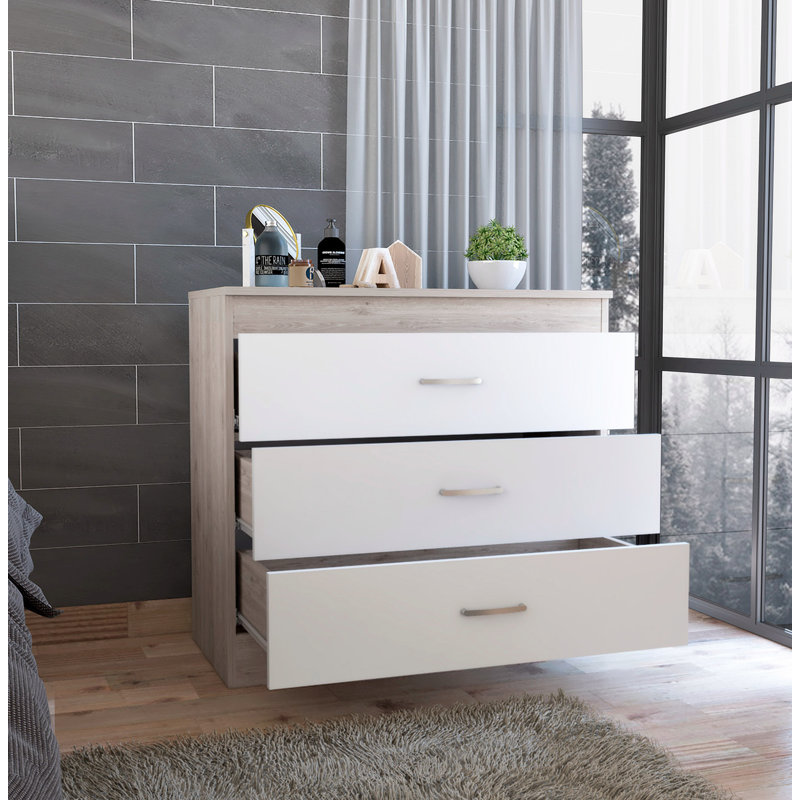 Commode moderne à trois tiroirs Halena