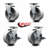 4-Piece Semi Steel Caster Set