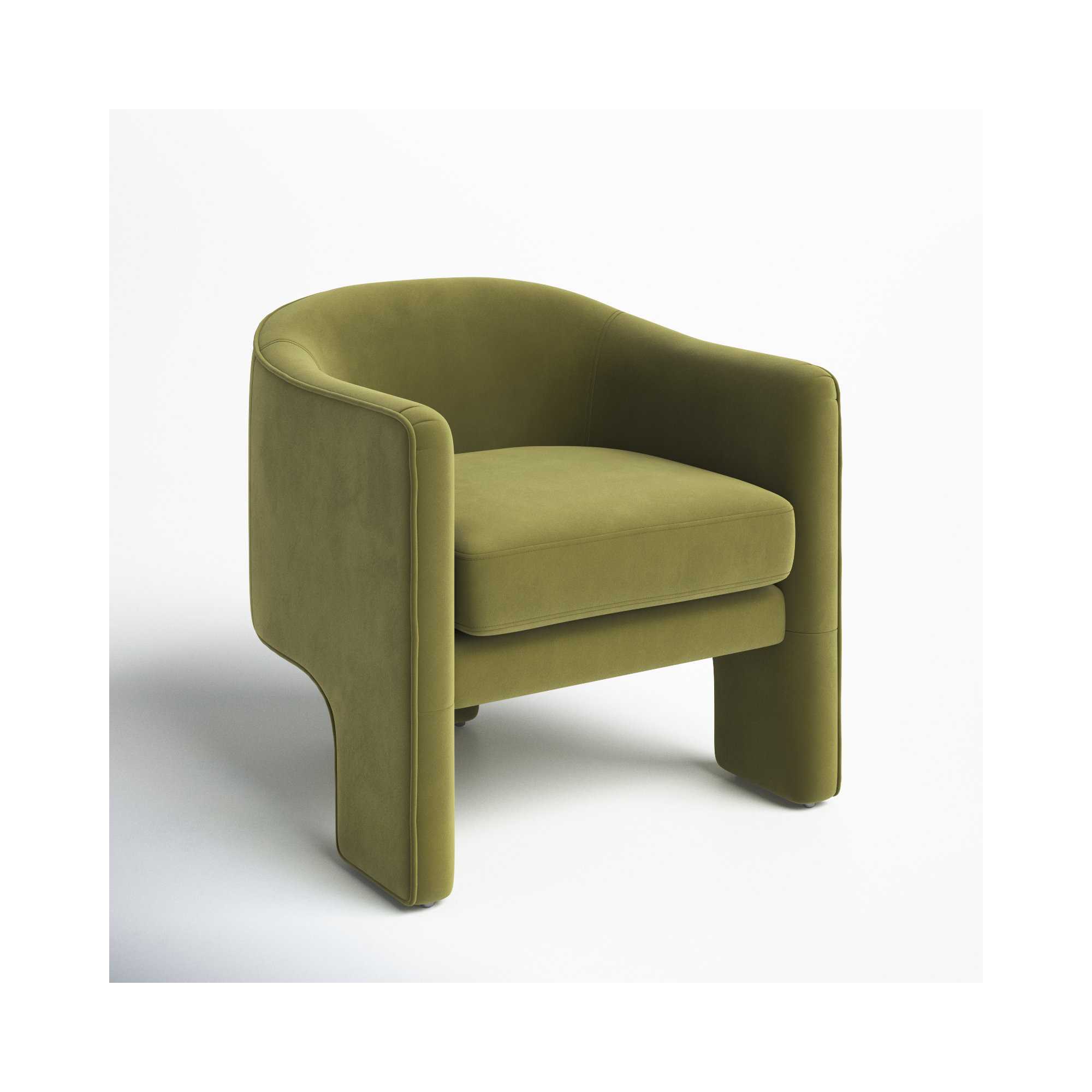 Upland Upholstered Armchair, Green Velvet