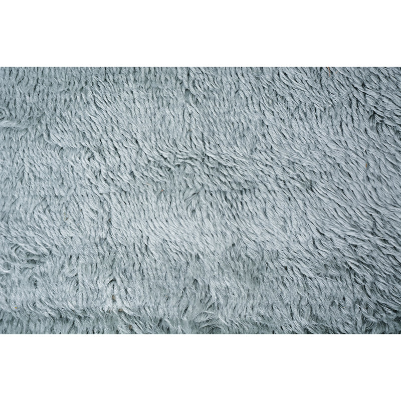 Wool Area Rug in Light Blue, Rectangle 9' x 12'